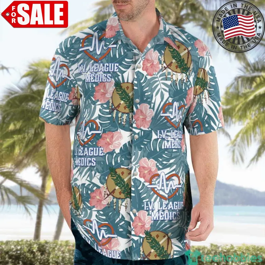 Iv League Medics Tropical Flower Aloha Summer Hawaiian Shirt Unisex