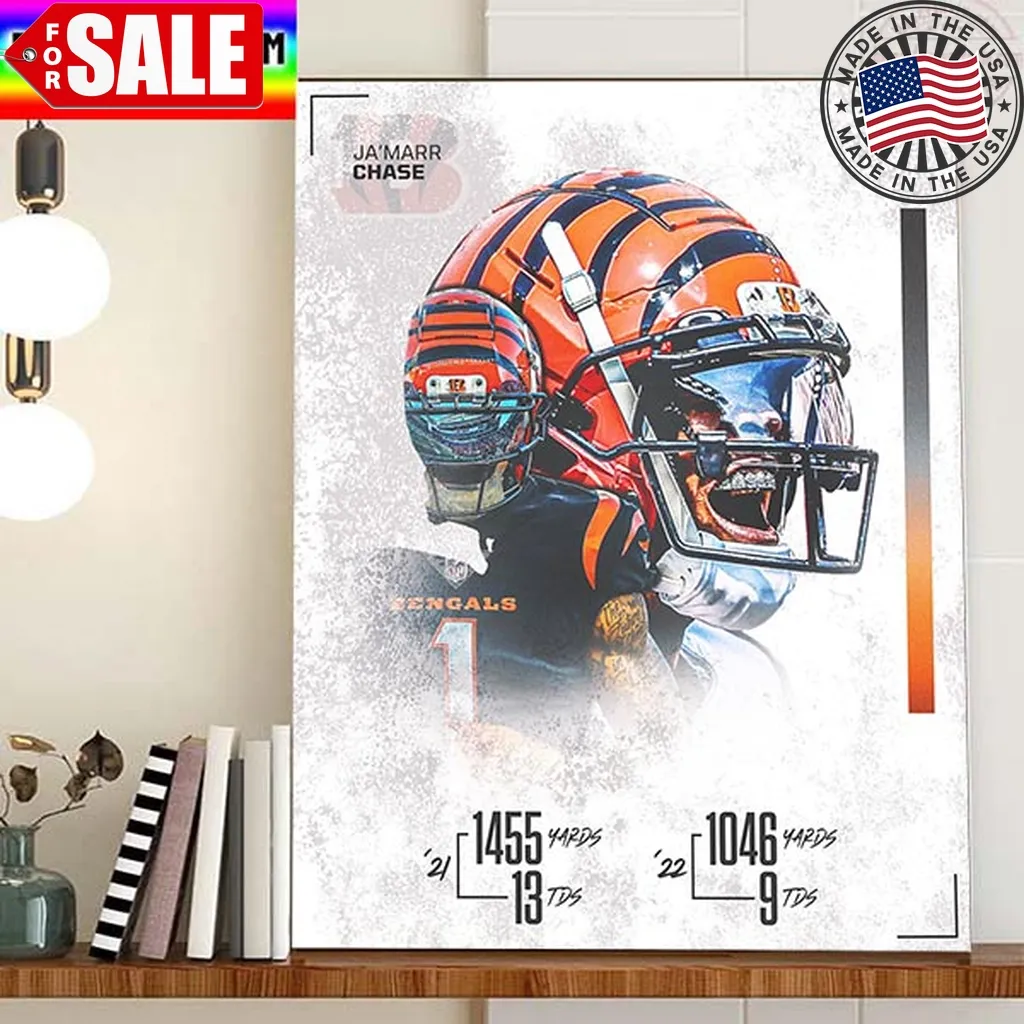 Jamarr Chase Took The League By Storm With Cincinnati Bengals Nfl Home Decor Poster Canvas Sunflower