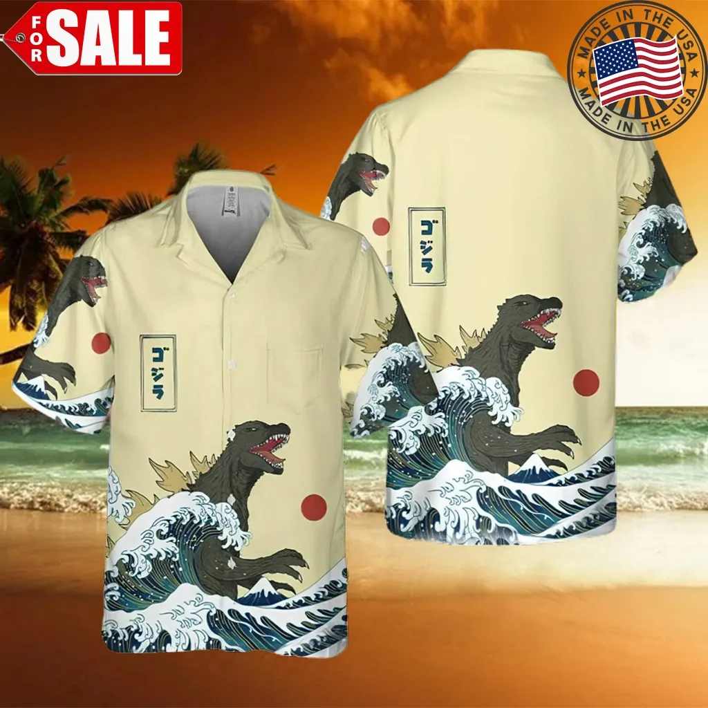 King Of Monster Godzilla Japanese Gojira Hawaiian Shirt Plus Size