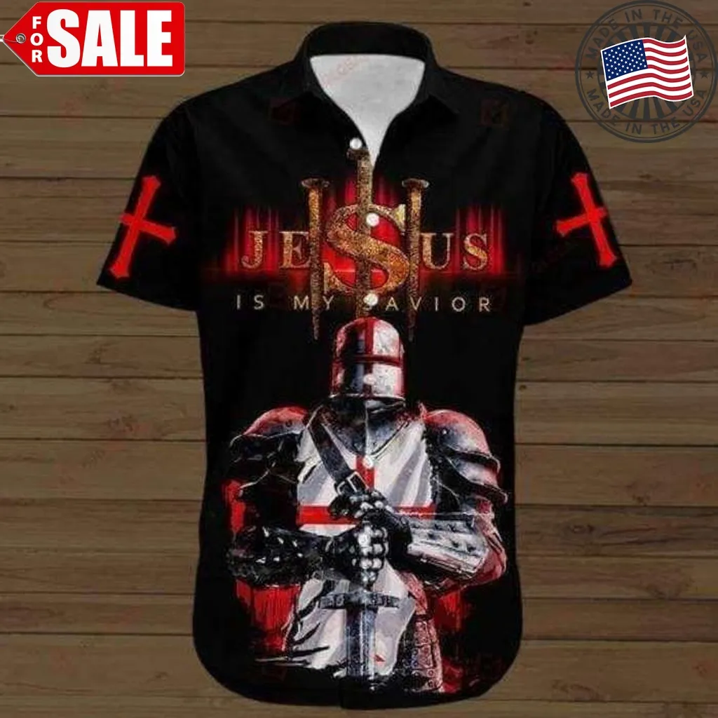 Knights Templar Jesus Hawaiian Shirt Unisex