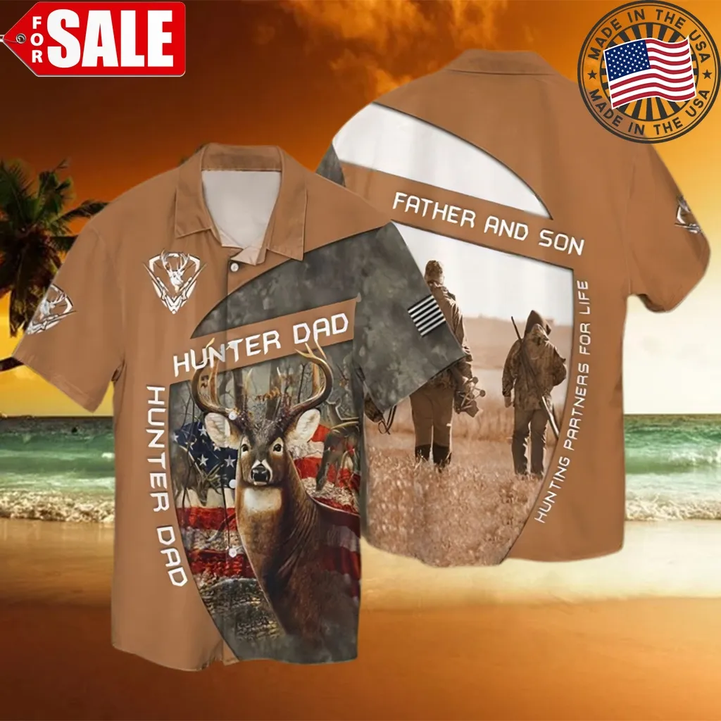 Legend Hunter Hunter Dad Father And Son Hawaiian Shirt Size up S to 5XL