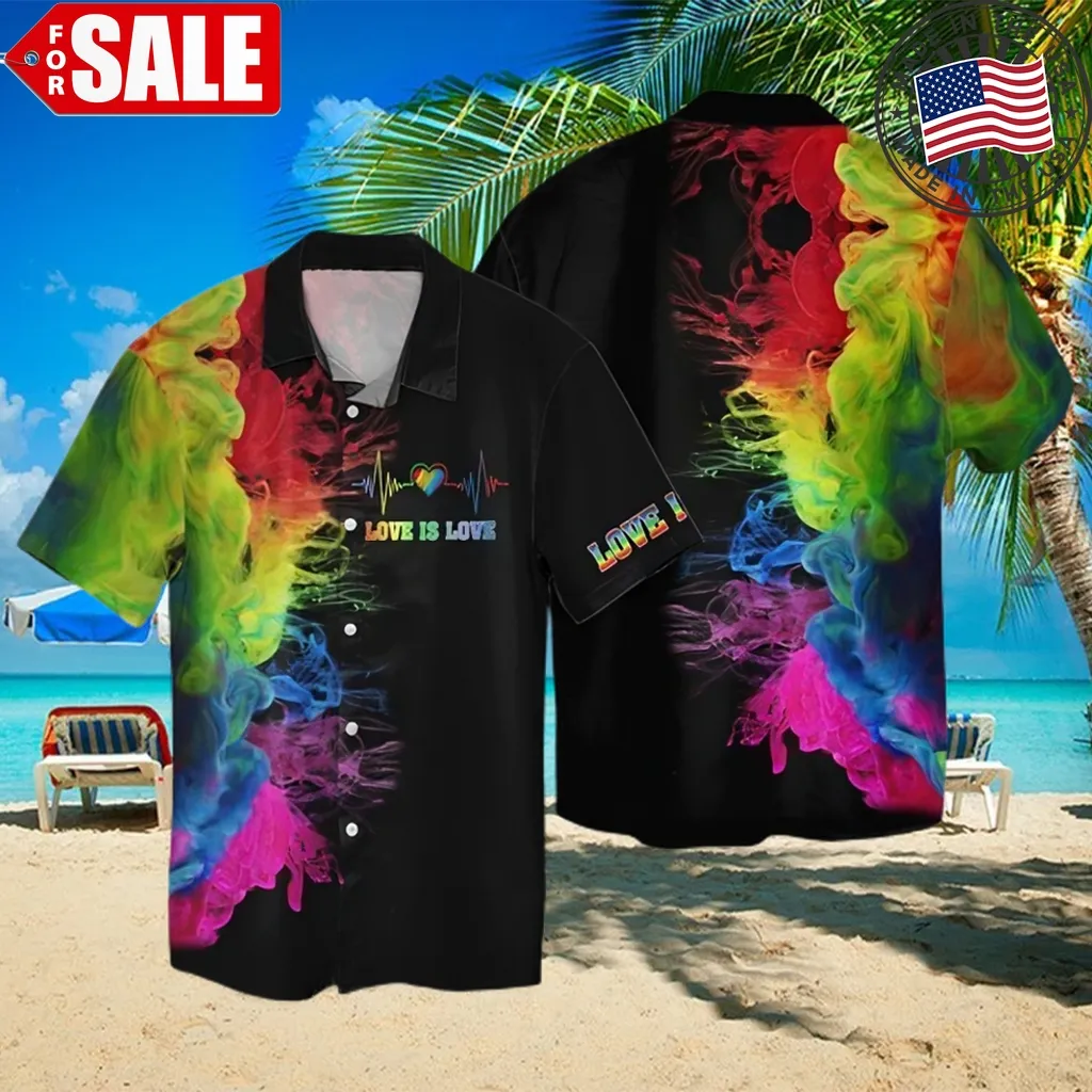 Lgbt Love Is Love Colorful Hawaiian Shirt Unisex