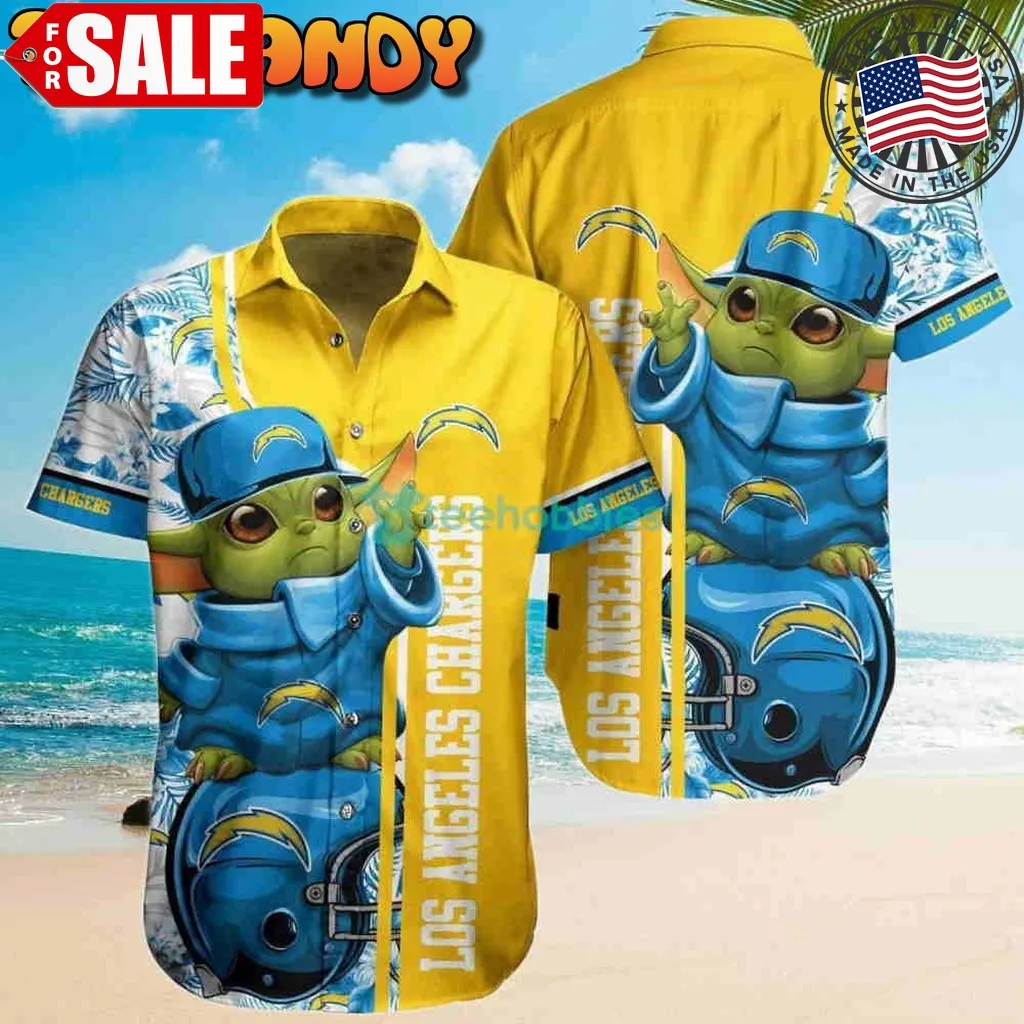 Los Angeles Chargers Football Nfl Baby Yoda Lover Hawaiian Shirt And Short Unisex