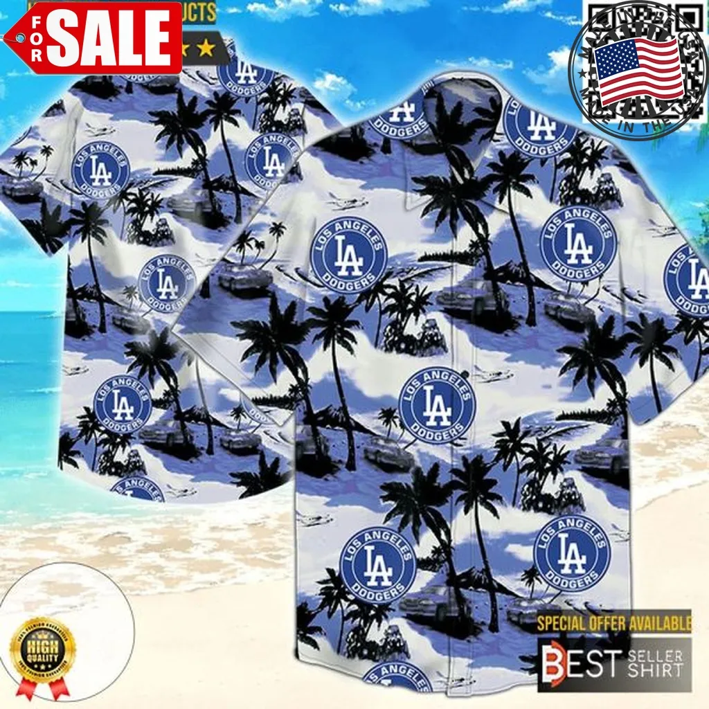 Los Angeles Dodgers Logo Hawaiian Shirt Cheap Dodgers Baseball Apparel Size up S to 5XL