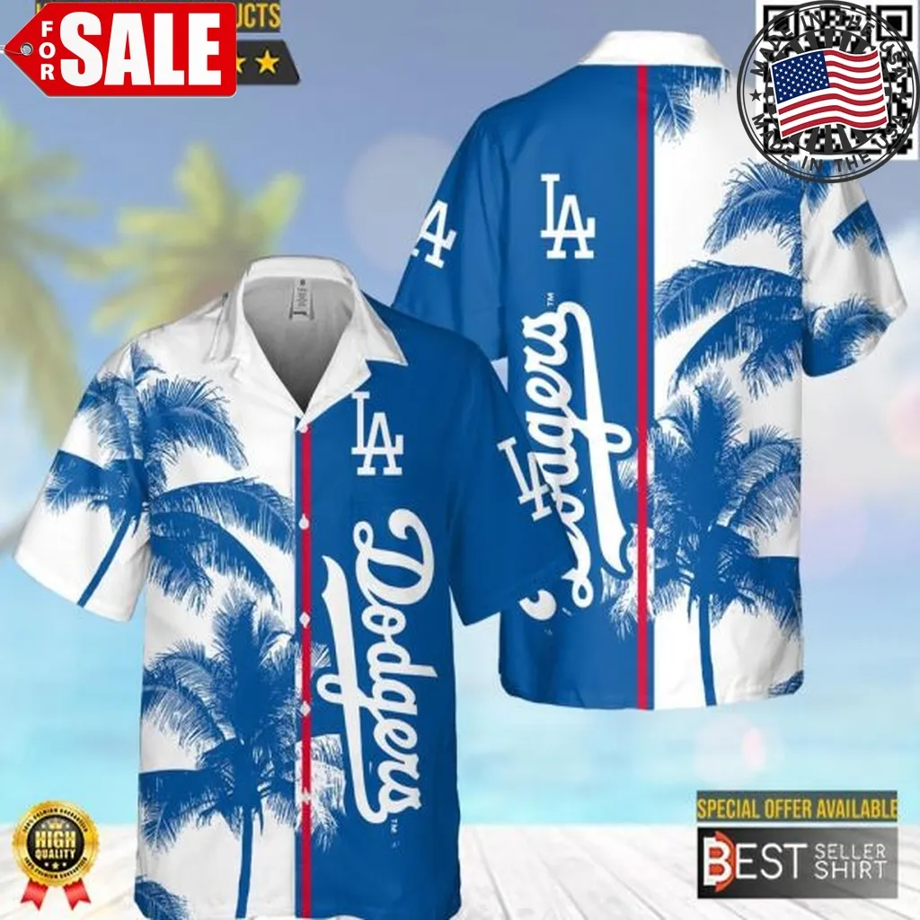Los Angeles Dodgers Logo Hawaiian Shirt For Men Dodgers Baseball Apparel Size up S to 5XL