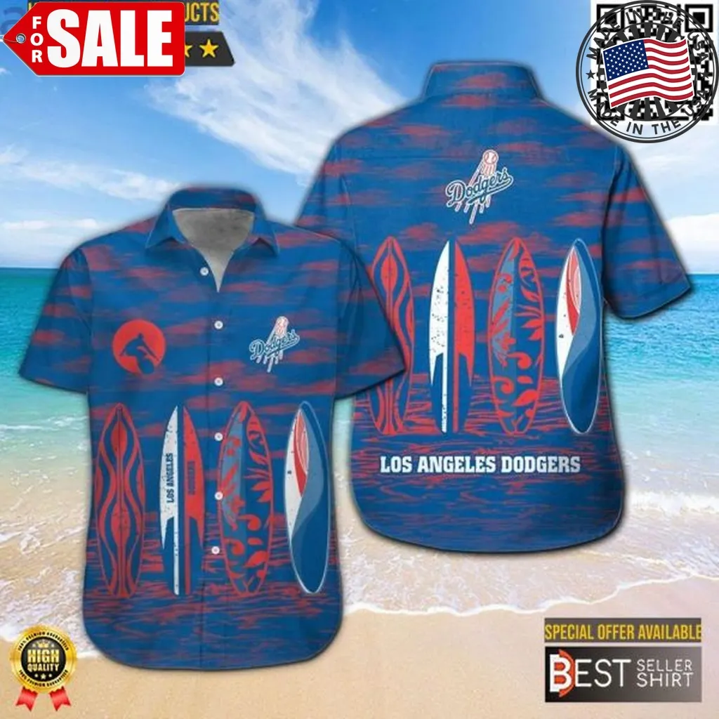 Los Angeles Dodgers Logo Hawaiian Shirt Men Dodgers Baseball Apparel Gifts For Fan Unisex