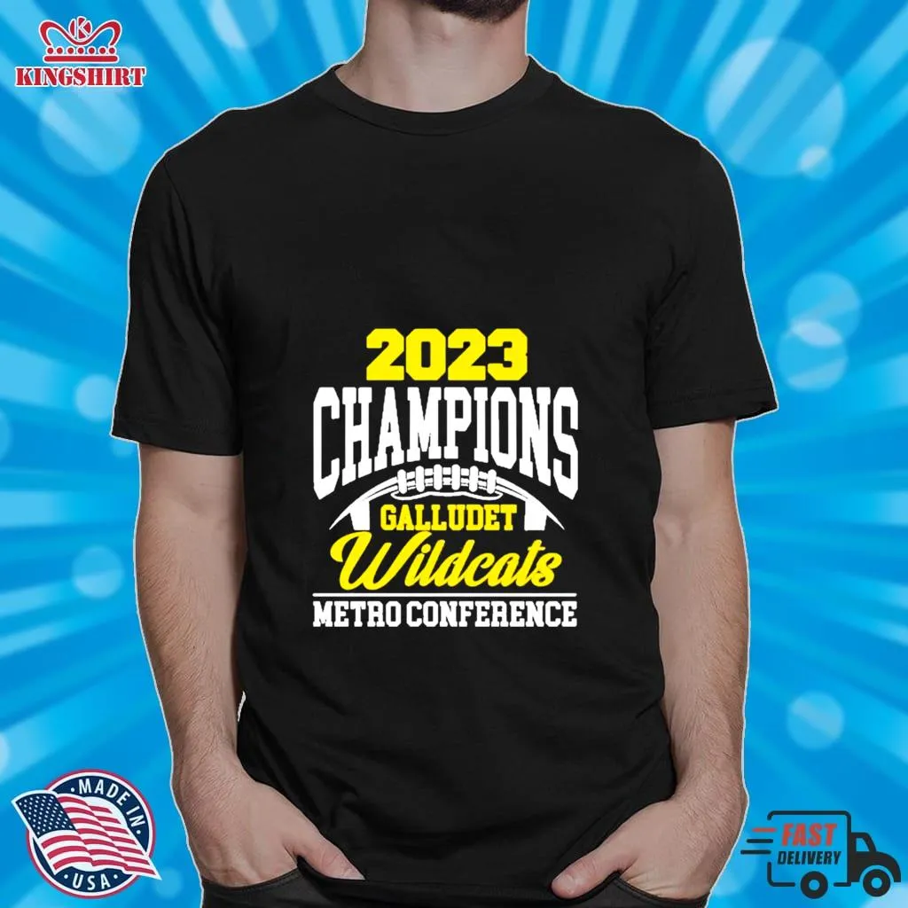 2023 Champions Gallaudet Wildcats Metro Conference Shirt