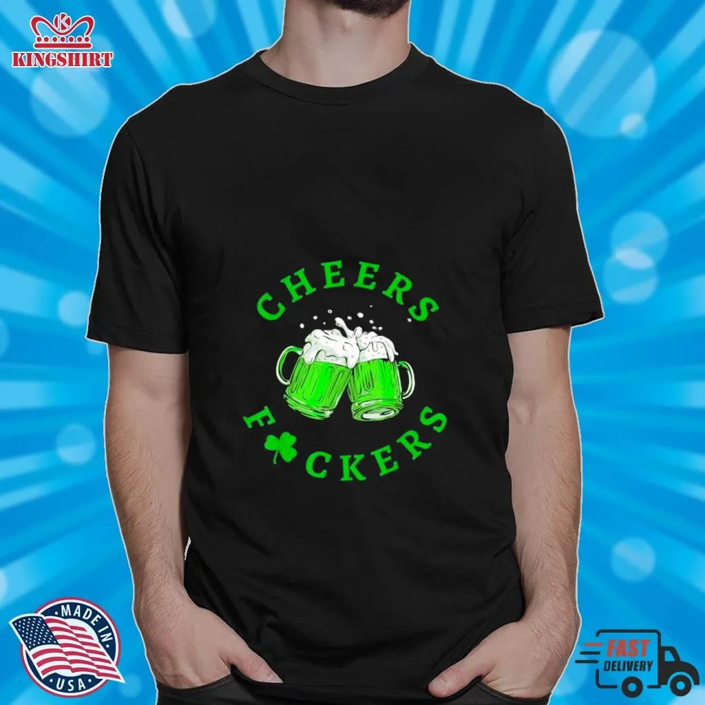 2023 Cheers Fuckers St PatrickS Day Beer Drinking Mugs Shirt