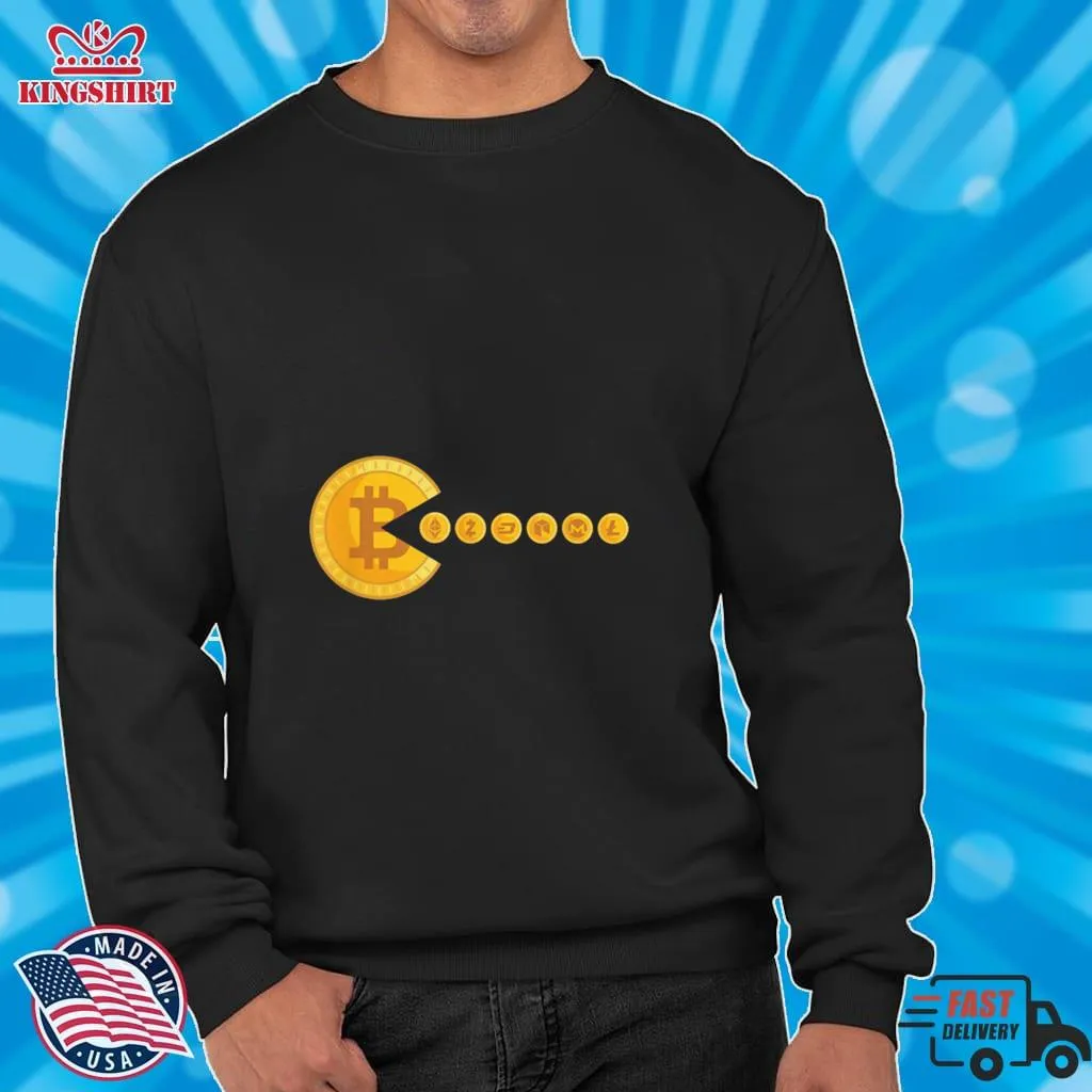 Bitcon Coin Pacman Shirt