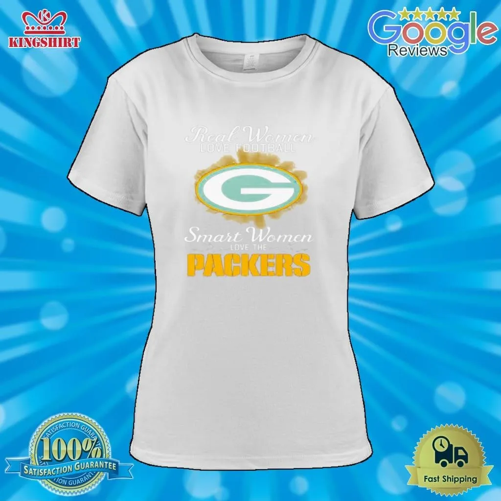 Real Women Love Football Smart Women Love The Green Bay Packers 2023 Logo Shirt Plus Size