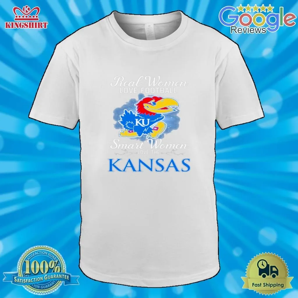 Real Women Love Football Smart Women Love The Kansas Jayhawks 2023 Logo Shirt Size up S to 4XL