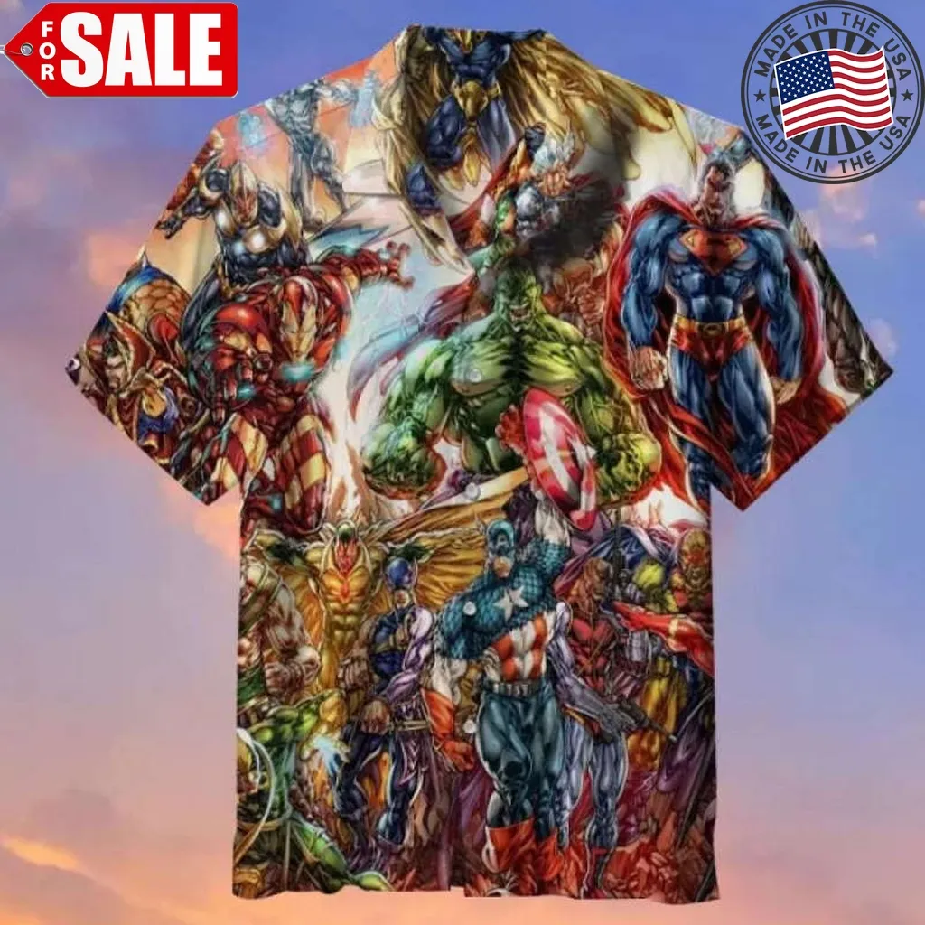 Marvel Universe Movie Superheroes Hawaiian Shirt Size up S to 5XL