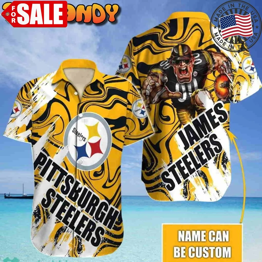 Kangoeroe bloeden helpen Mascot Custom Pittsburgh Steelers Nfl Hawaiian Shirt Size up S to 5XL