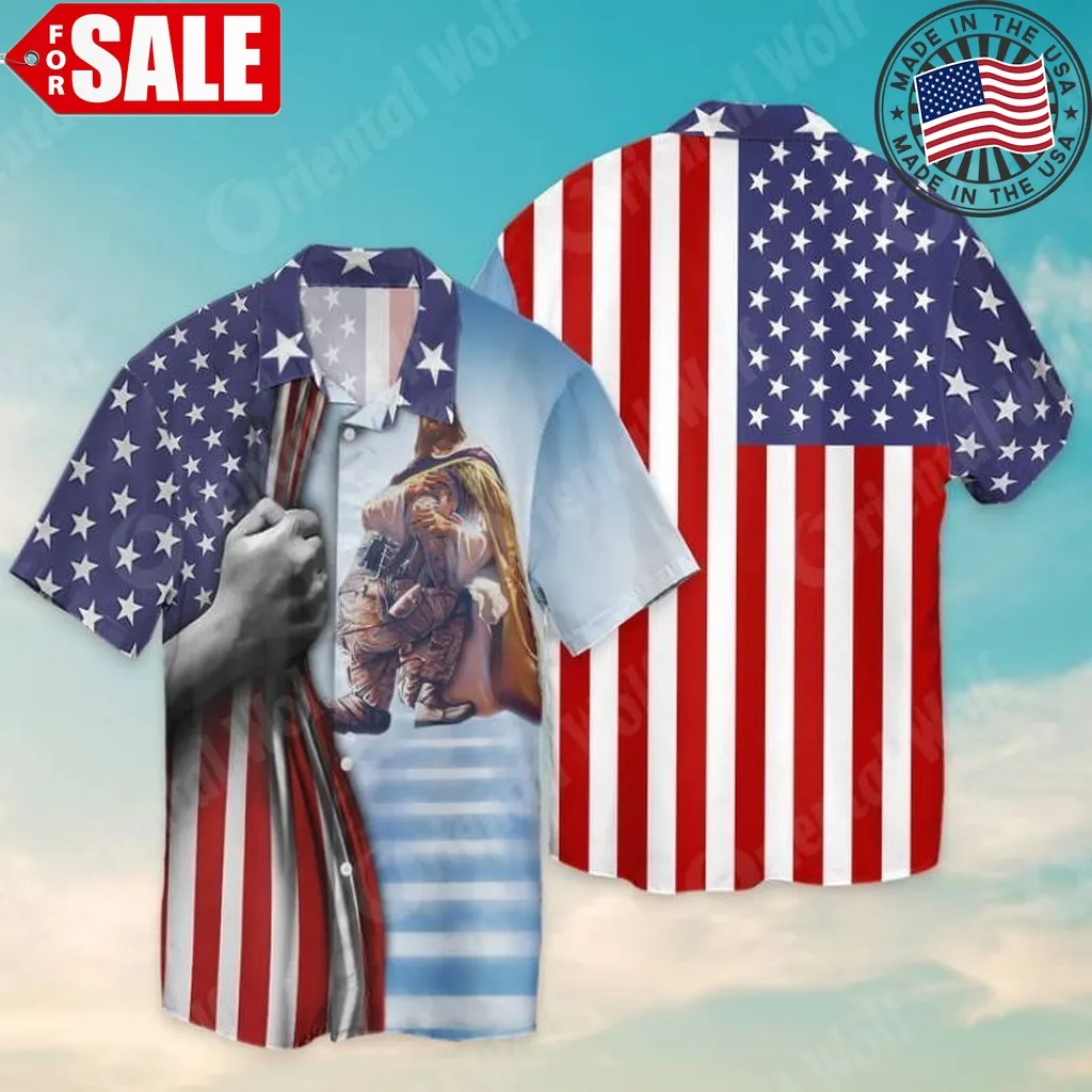 Memorial Day 4Th Of July Independence Day Veteran And Jesus Hawaiian Shirt Plus Size