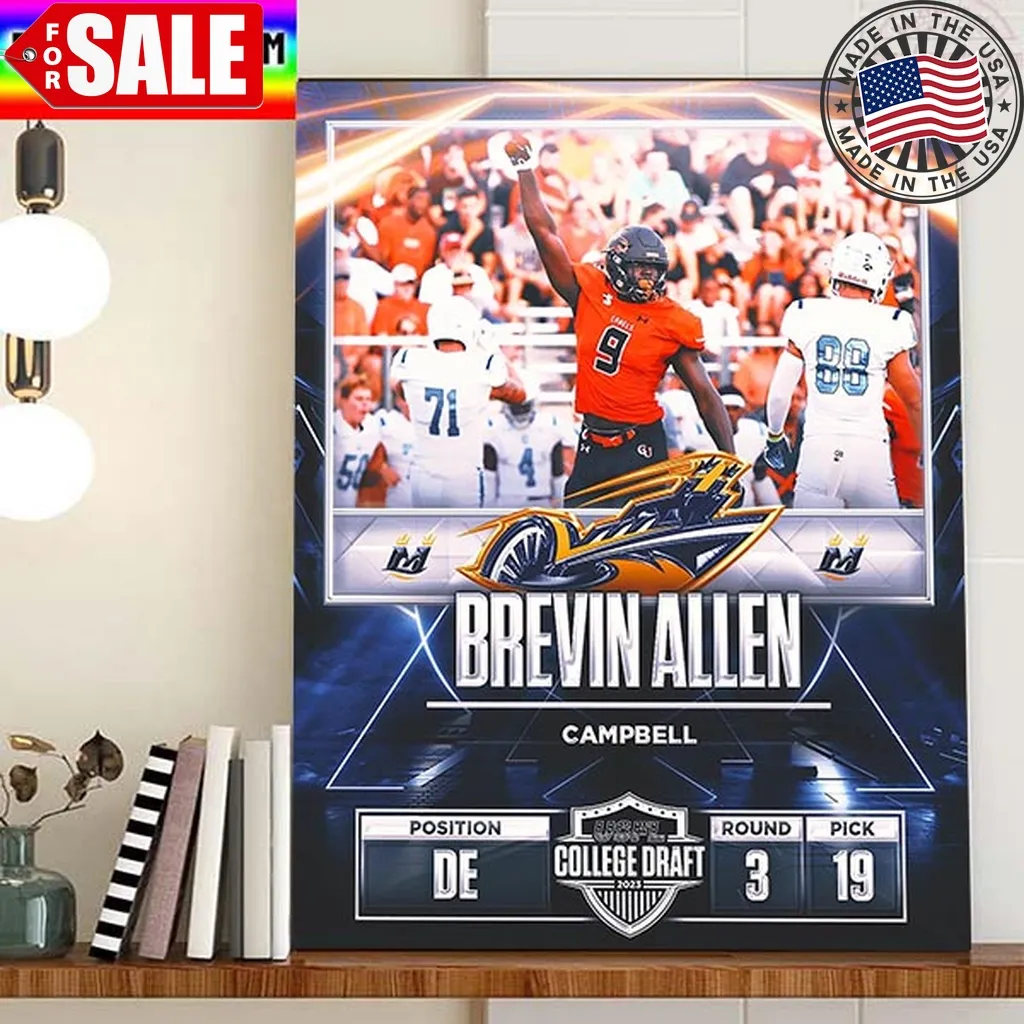 Memphis Showboats In The 2023 Usfl College Draft Select De Brevin Allen Home Decor Poster Canvas Trending