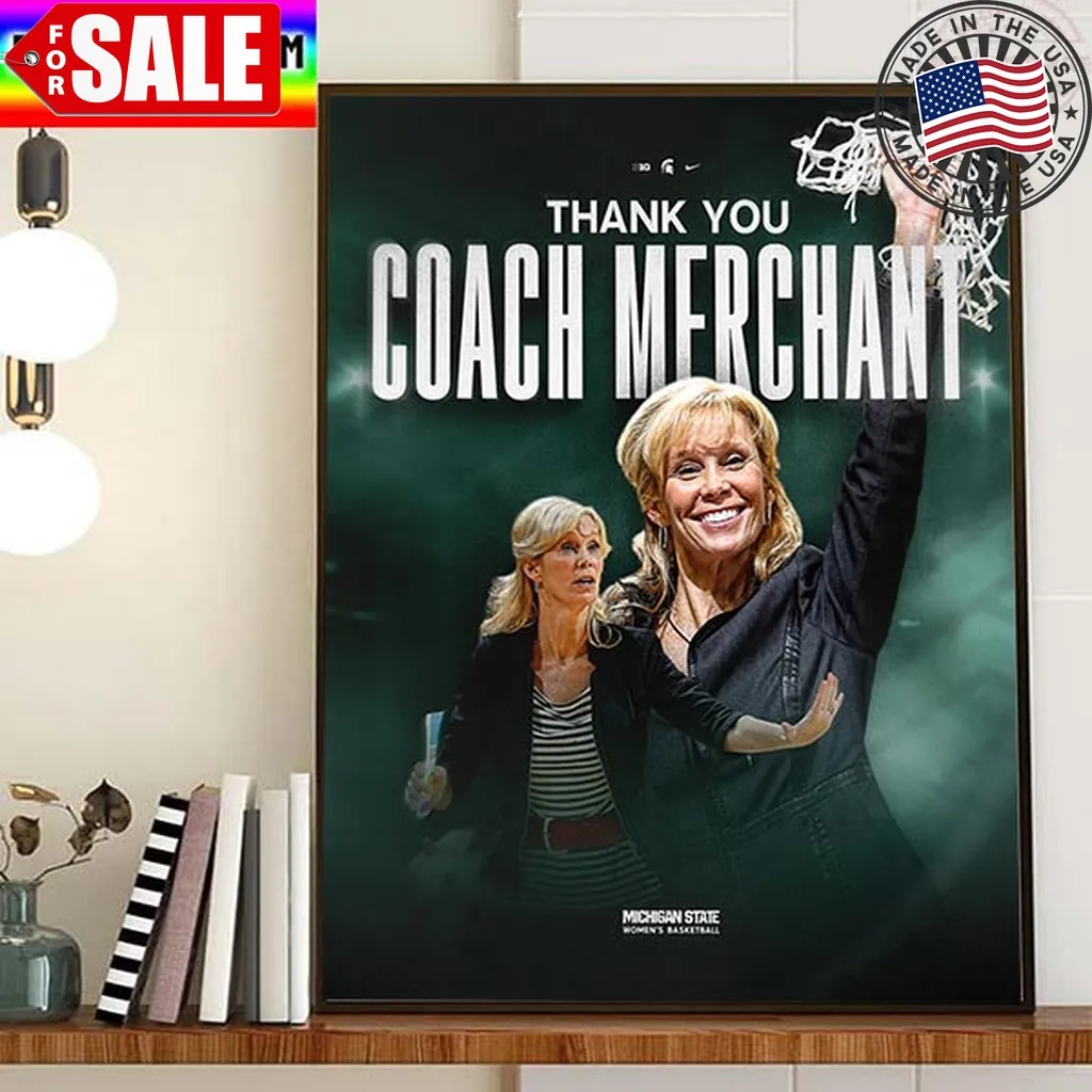 Michigan State Womens Basketball Thank You Coach Suzy Merchant Home Decor Poster Canvas Trending