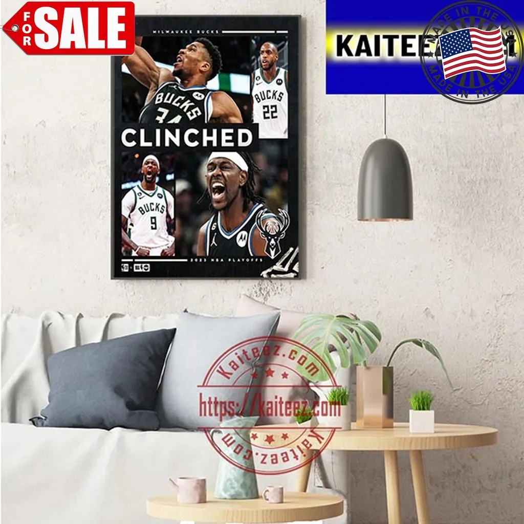 Milwaukee Bucks Clinch A Spot In The 2023 Nba Playoffs Art Decor Poster Canvas Trending