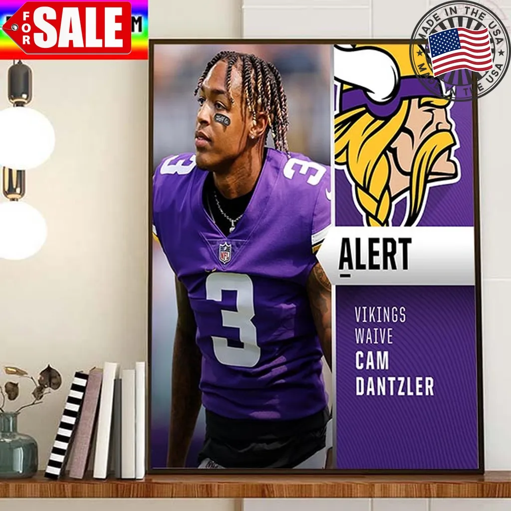 Minnesota Vikings Waive Cb Cam Dantzler Home Decor Poster Canvas Trending