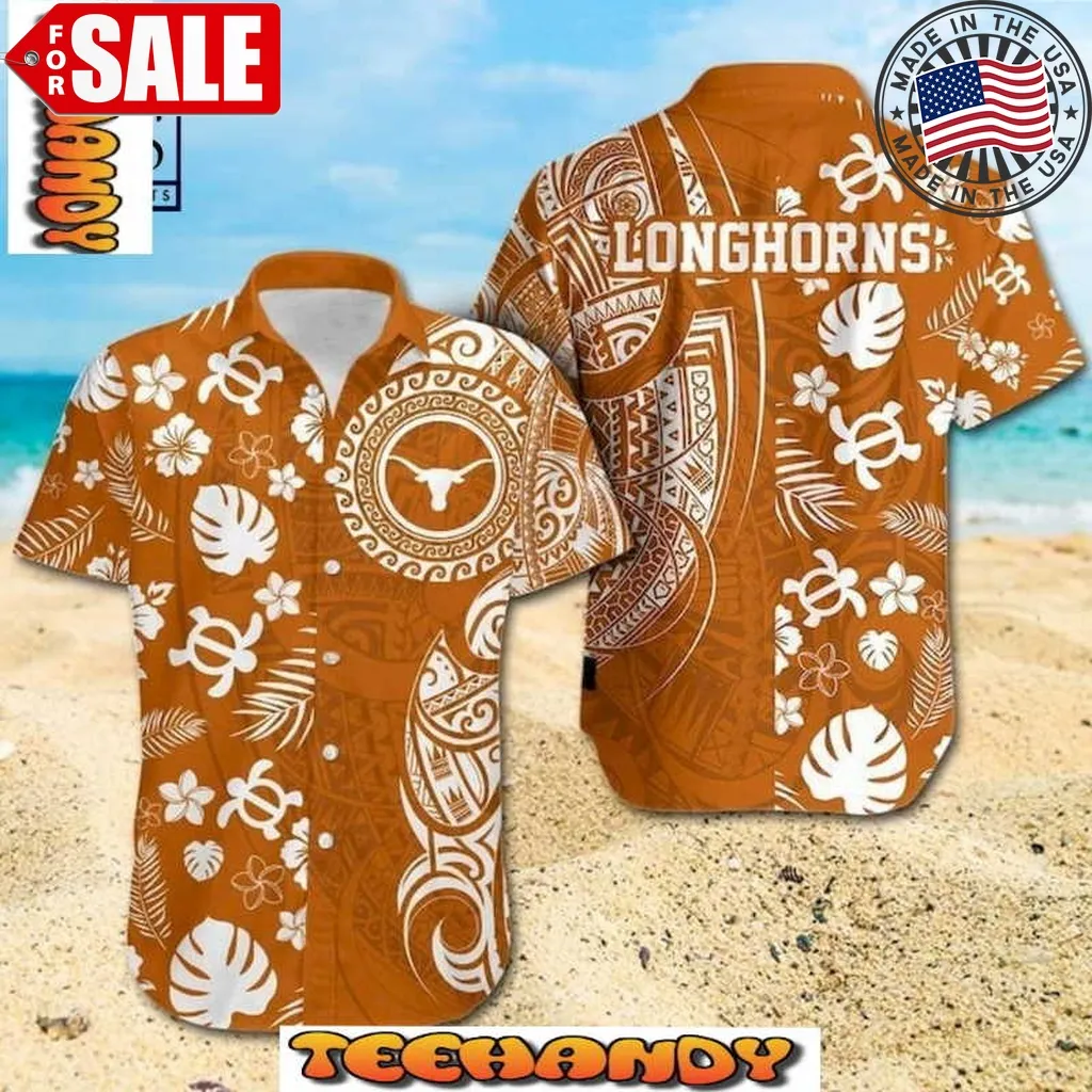 Ncaa Texas Longhorns Samoan Print Hawaiian Shirt
