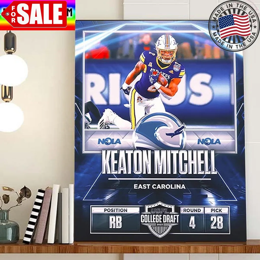 New Orleans Breakers In The 2023 Usfl College Draft Select Rb Keaton Mitchell Home Decor Poster Canvas Trending