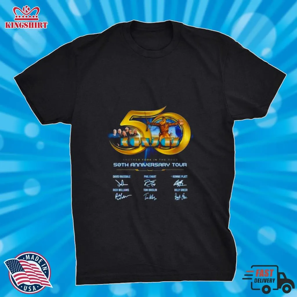 50Th Anniversary Tour Kansas Another Fork In The Road Signatures Shirt