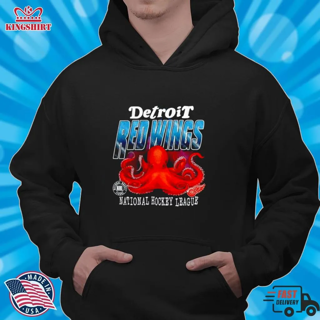 Detroit Red Wings OCTOPUS Vintage NHL Crewneck Sweatshirt