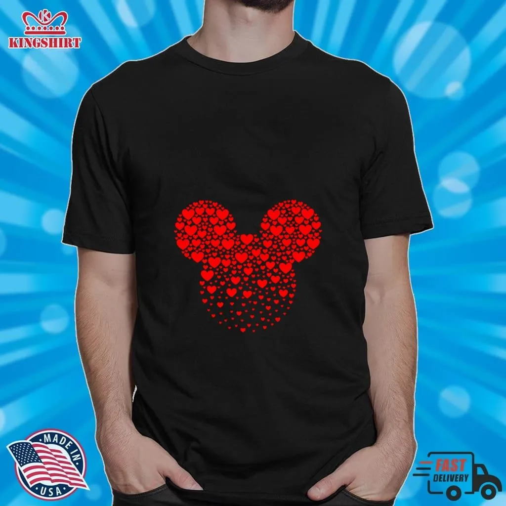 Mickey And Minnie Ears With Heart Shirt Size up S to 4XL I Heart Hot Moms Shirt,Dad,Son
