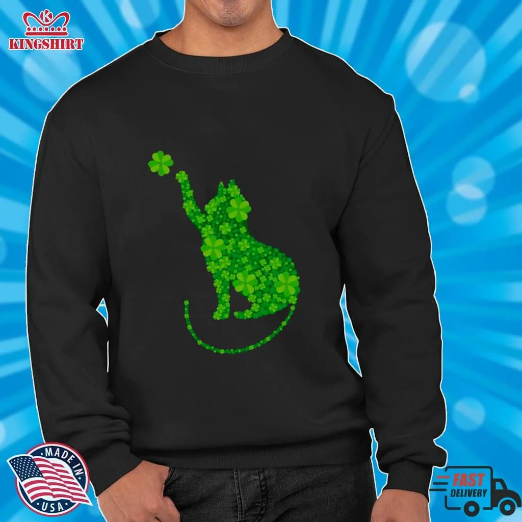 Cat St Patricks Day Shamrock Shirt