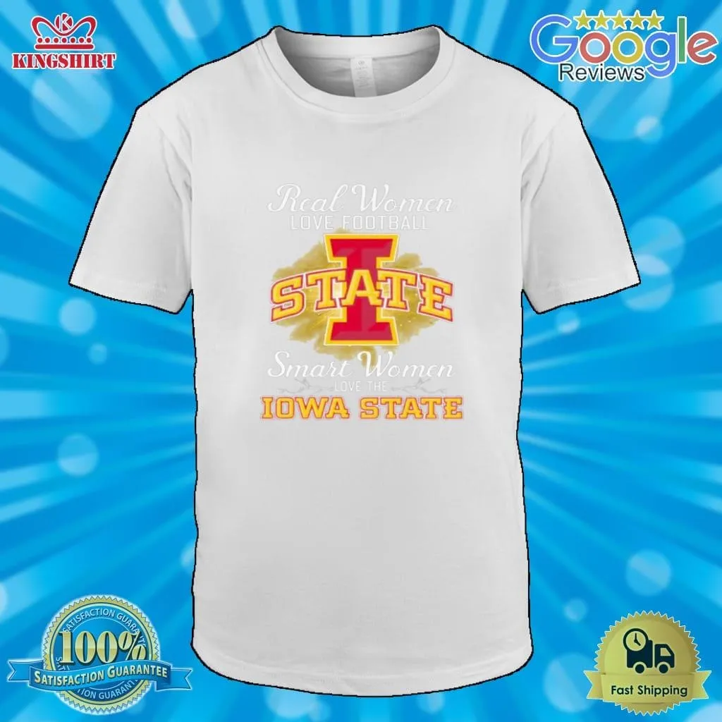 Real Women Love Football Smart Women Love The Iowa State Cyclones 2023 Logo Shirt Size up S to 4XL
