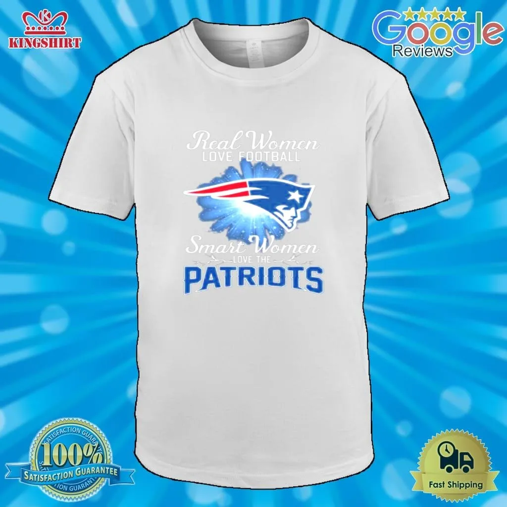 Real Women Love Football Smart Women Love The New England Patriots 2023 Logo Shirt Size up S to 4XL
