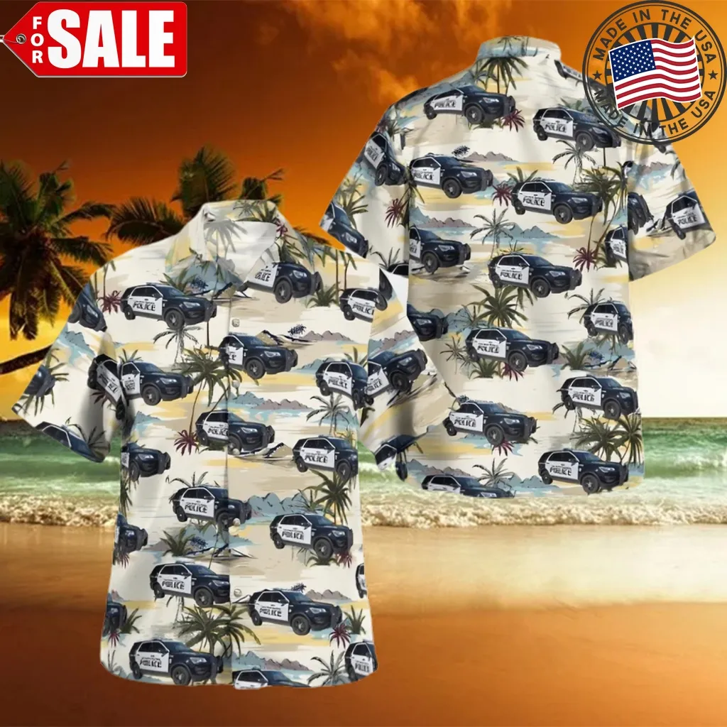 Palm Beach Gardens Palm Beach County Palm Beach Gardens Ford Police Interceptor Utility Hawaiian Shirt