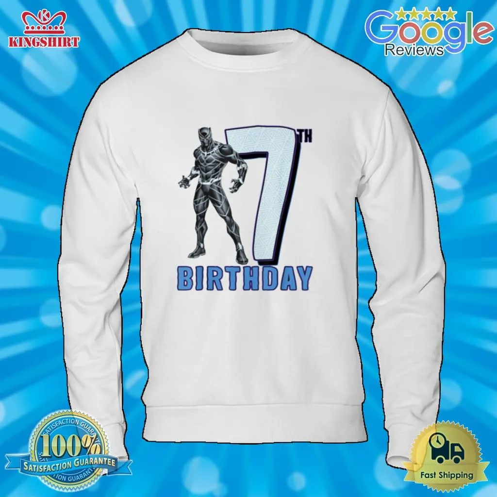Dark Black Panther 7Th Birthday Shirt