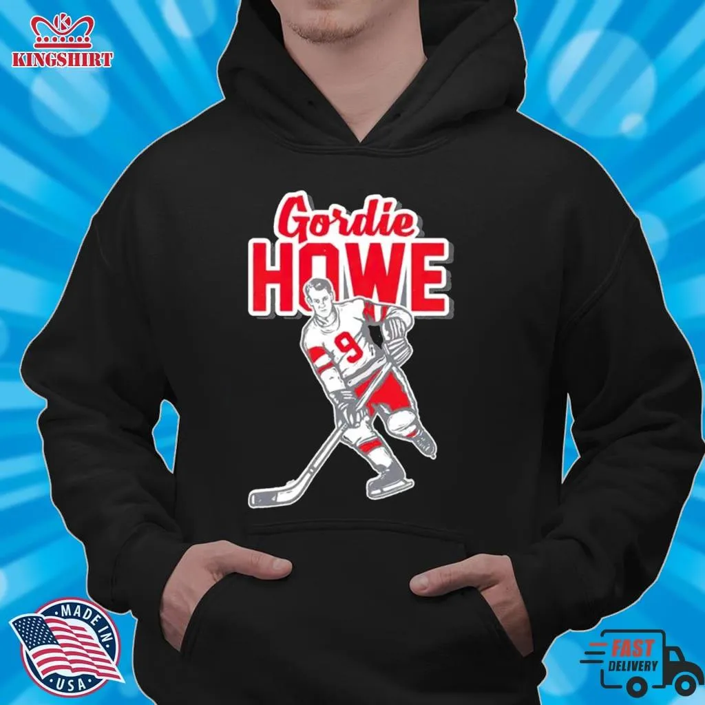 Gordie Howe Mural Hockey Shirt Plus Size