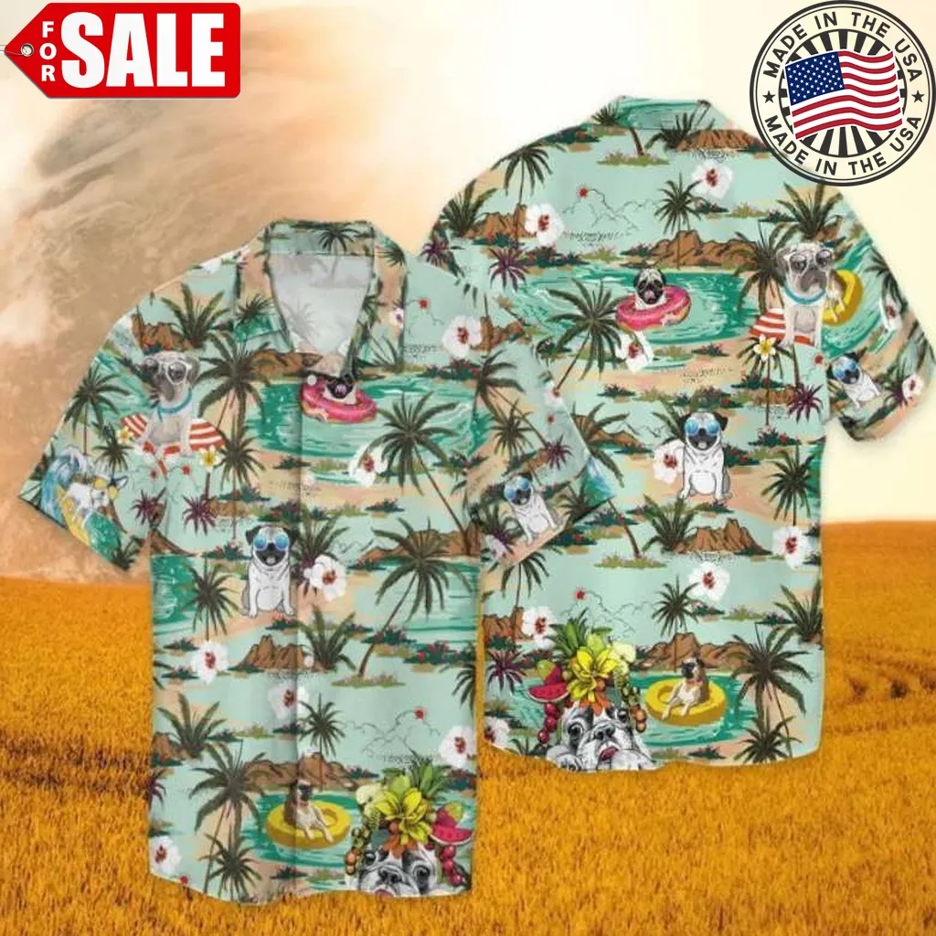Pug Dog Hawaiian Shirt