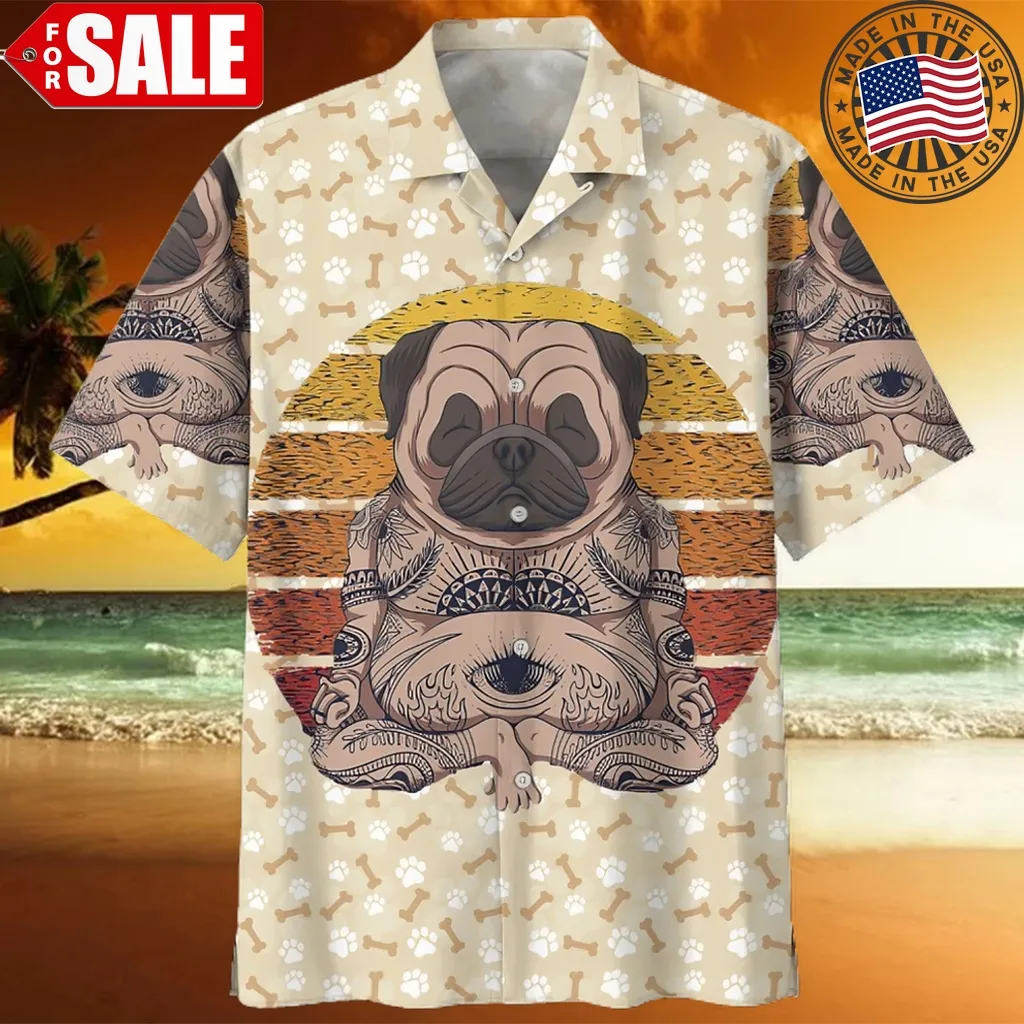 Pug Tan Nice Design Unisex Hawaiian Shirt