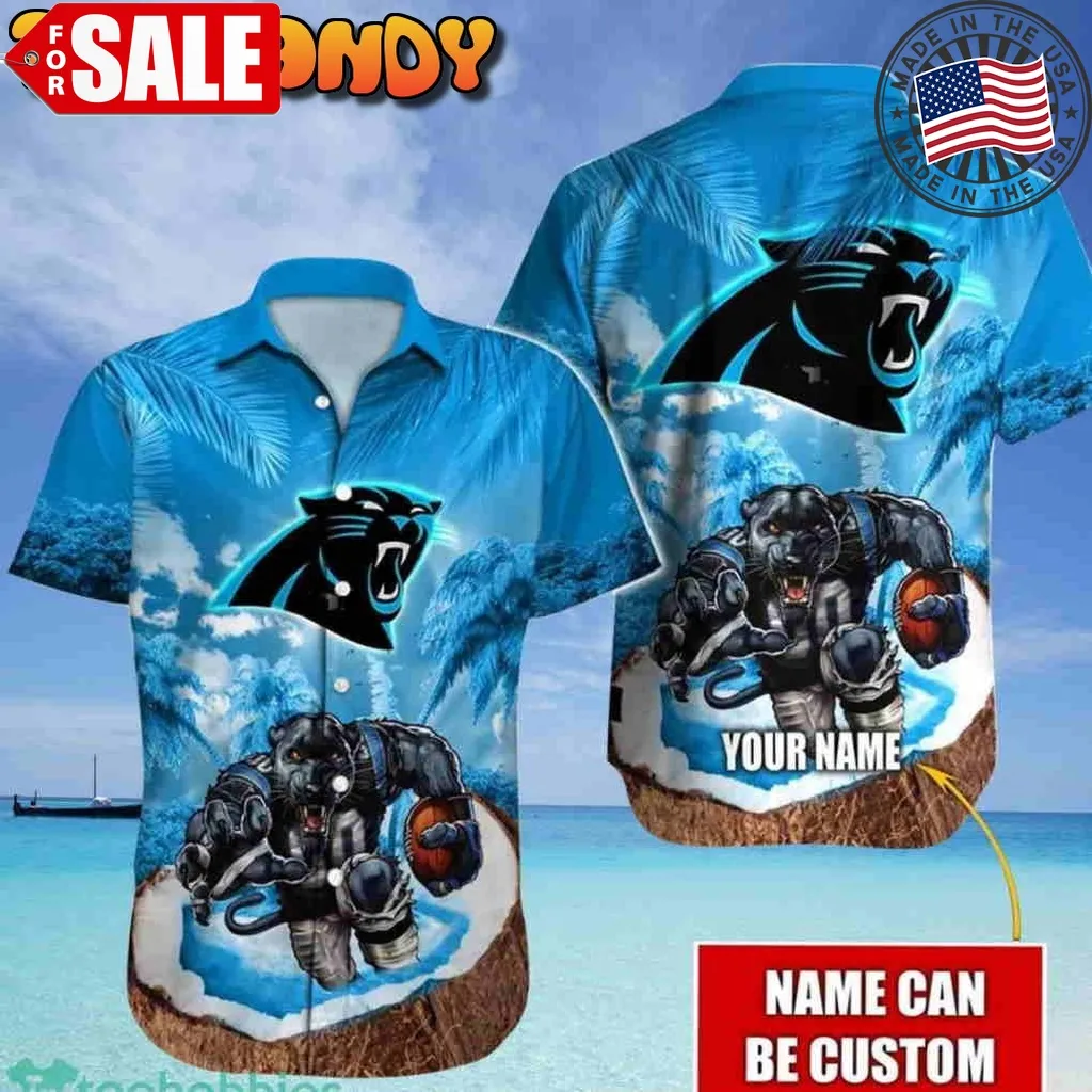 Pumped Up Panther Nfl Carolina Panthers Aloha Hawaiian Shirt