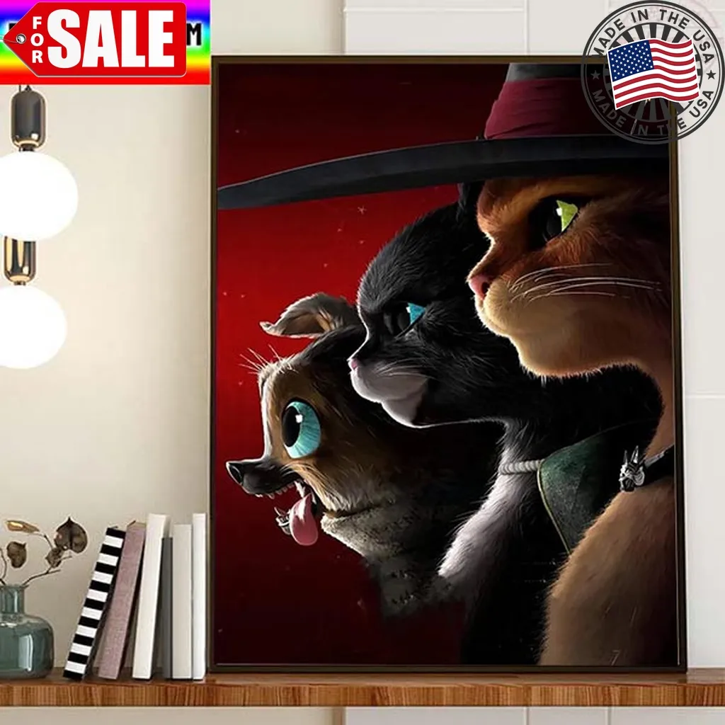 Puss In Boots The Last Wish 2022 Poster Movie Home Decor Poster Canvas Trending