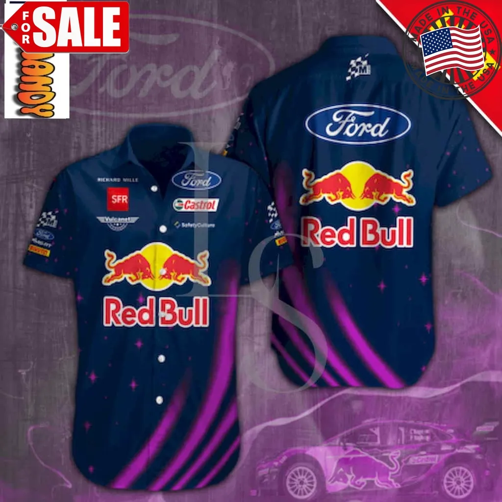 Redbull Ford World Rally Team Hawaiian Shirt