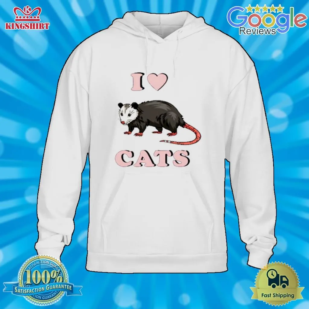 I Love My Cat Opossum Shirt Size up S to 4XL