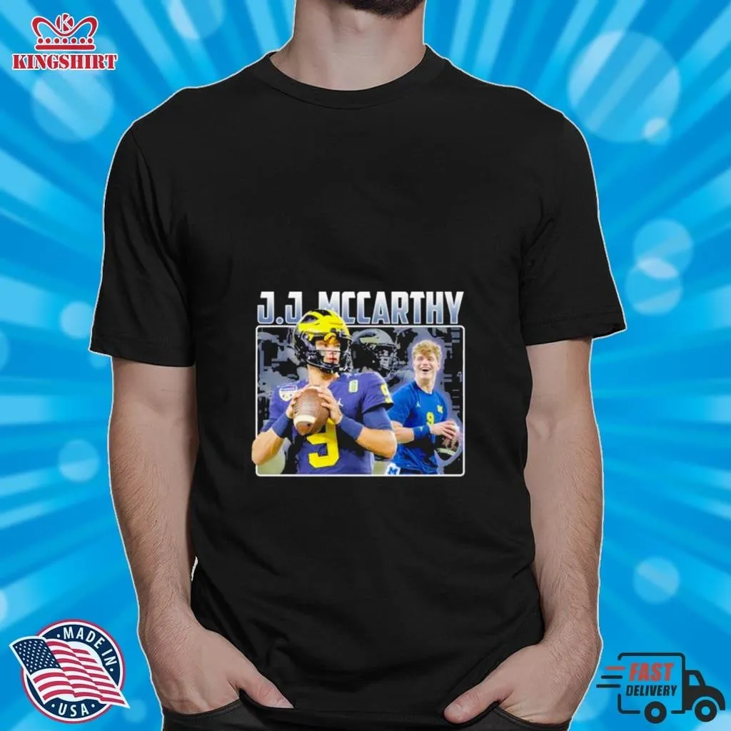 Michigan Wolverines J J Mccarthy 2023 Shirt Size up S to 4XL Dad