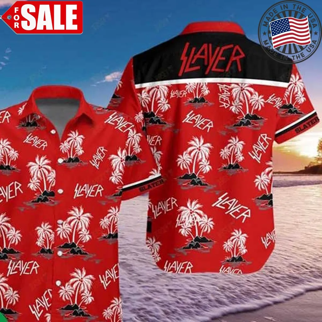 Slayer Coconut Tree Pattern Summer Hawaiian Shirt