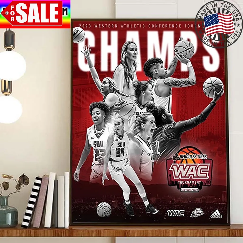 Southern Utah Thunderbirds Womens Basketball Are 2023 Wac Tournament Champions Home Decor Poster Canvas