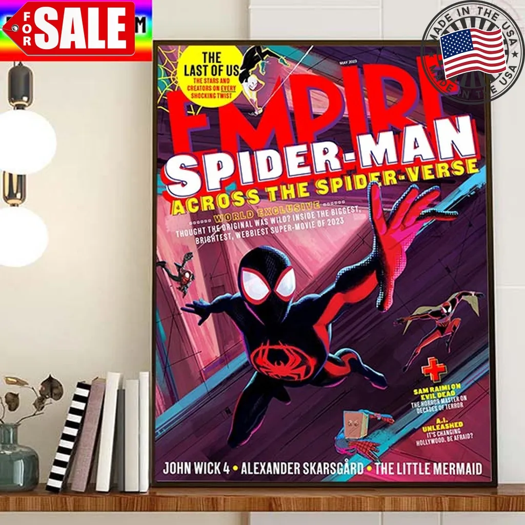 Spider Man Across The Spider Verse On The Cover Of Empire Magazine Home Decor Poster Canvas