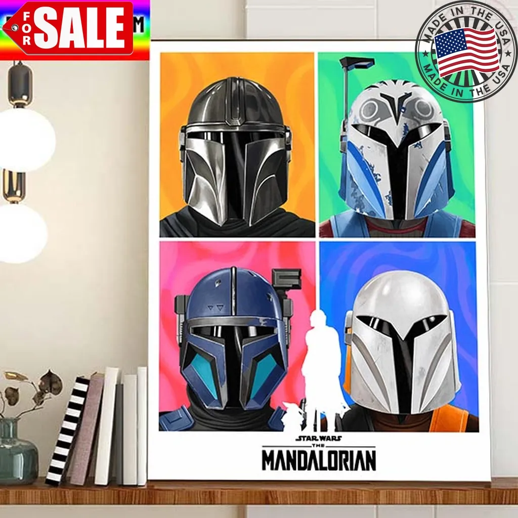 Star Wars The Mandalorian Season 3 Art Inspired Home Decor Poster Canvas I Heart Hot Moms Shirt