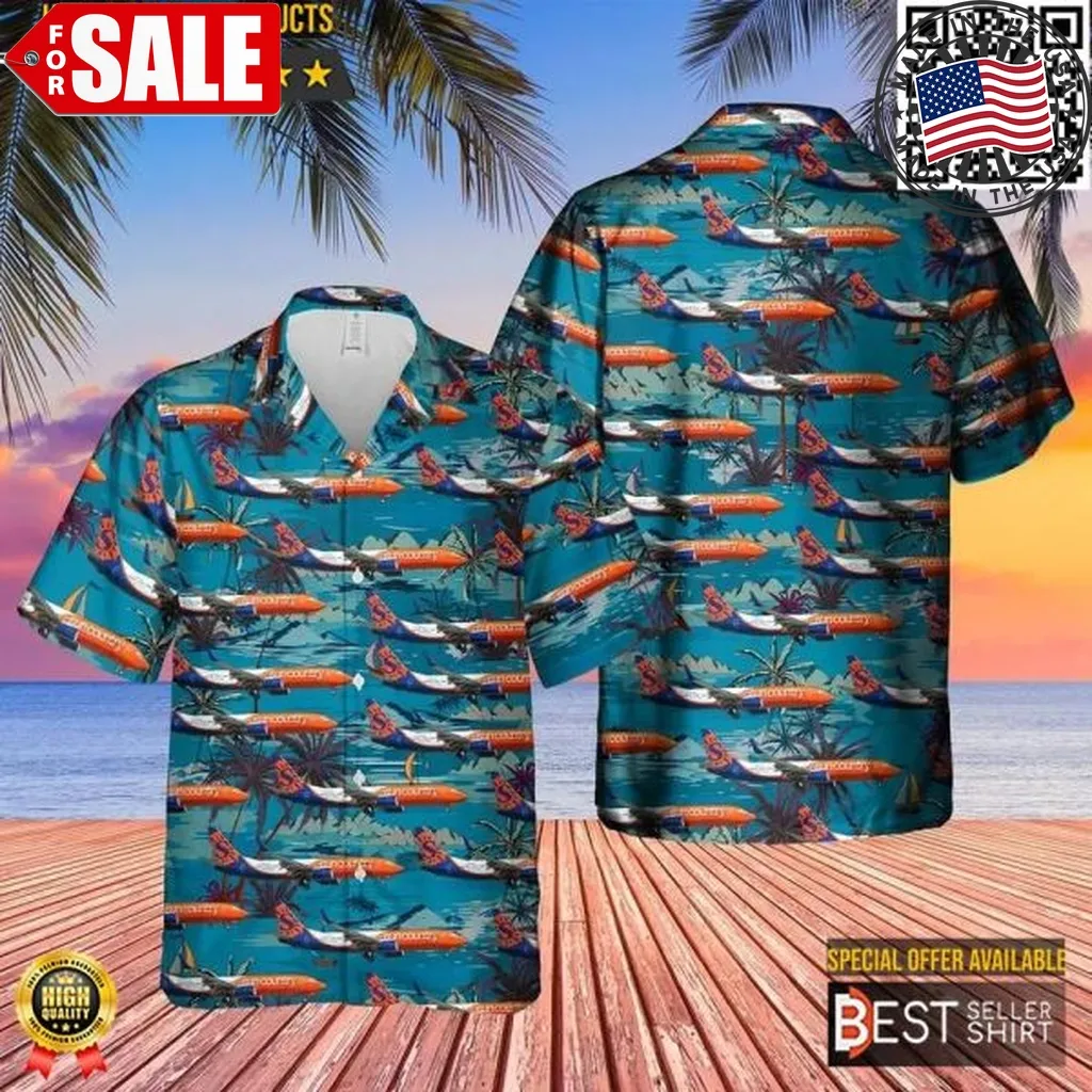 Sun Country Airlines Boeing Aircraft Hawaiian Shirt
