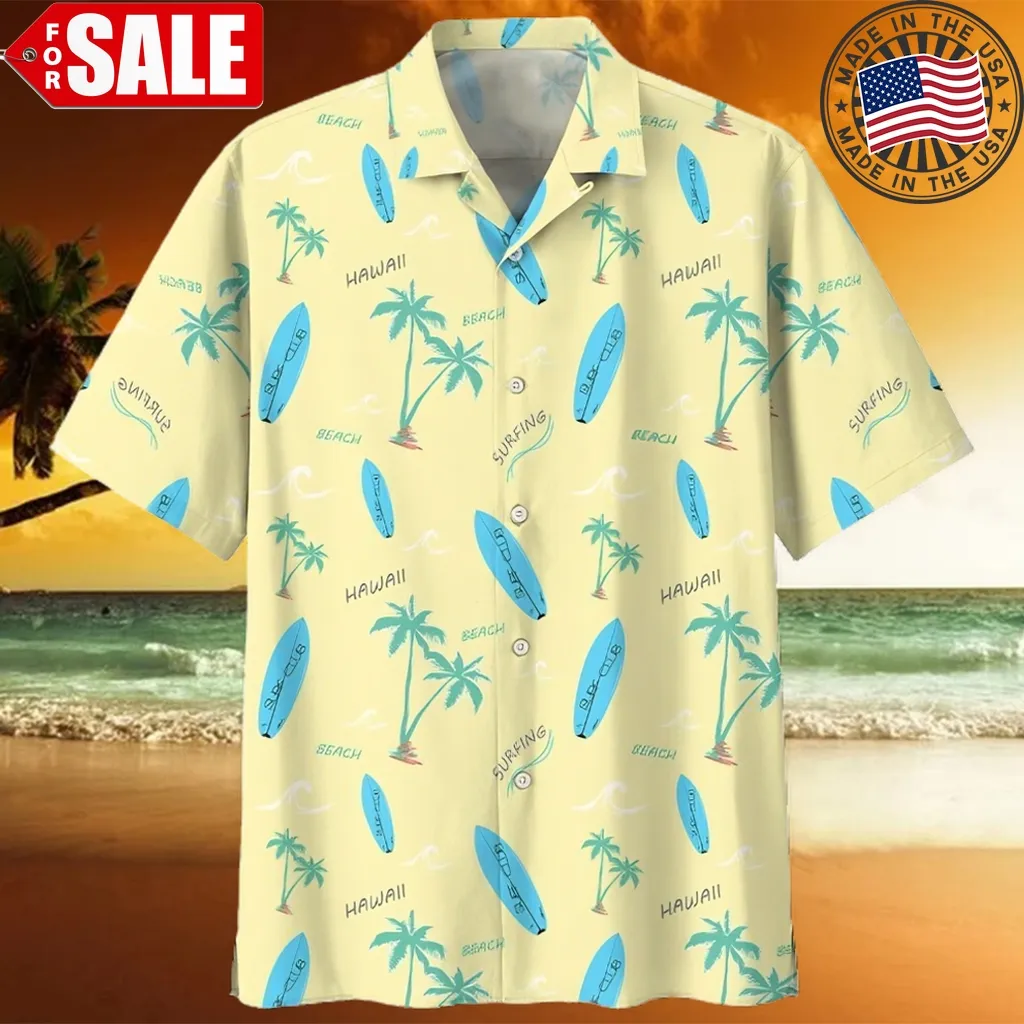 Surfing Yellow Amazing Design Unisex Hawaiian Shirt