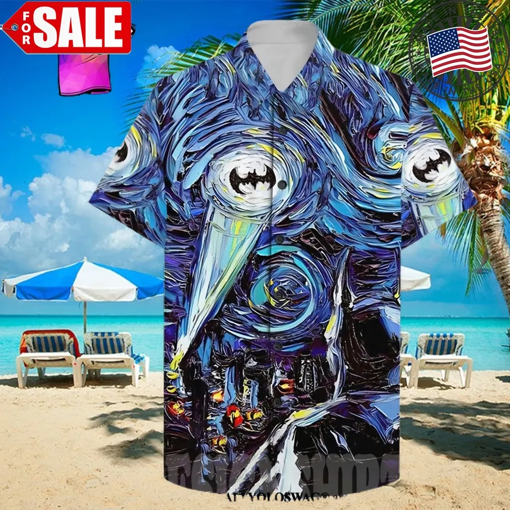 The Best Selling  Batman The Starry Night All Over Print Hawaiian Shirt