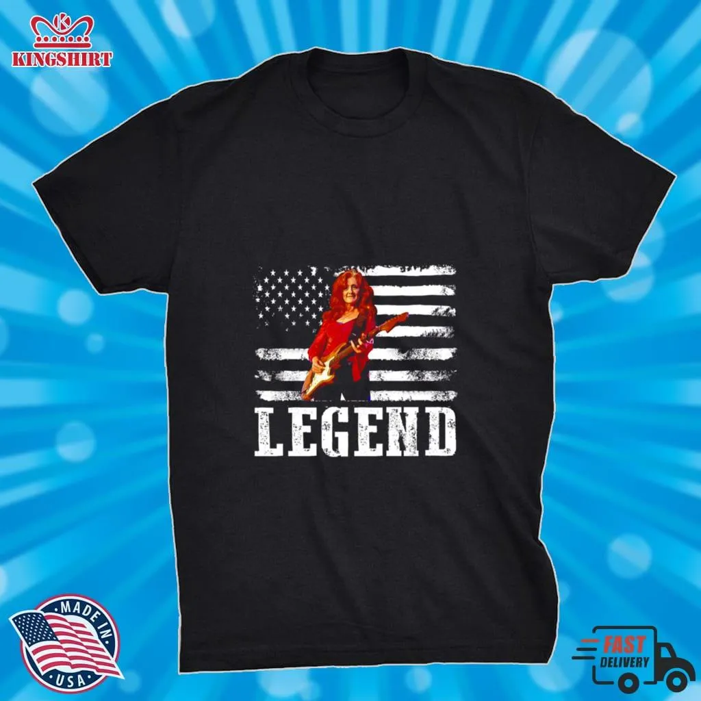 Distressed American Flag Legend Bonnie Raitt Shirt