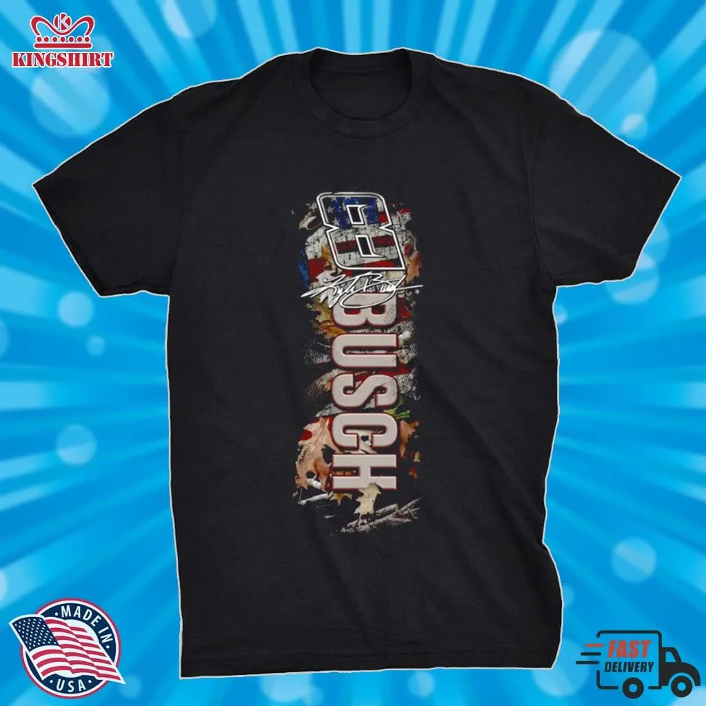 Kyle Busch Richard Childress Racing Team Collection Camo Patriotic T Shirt