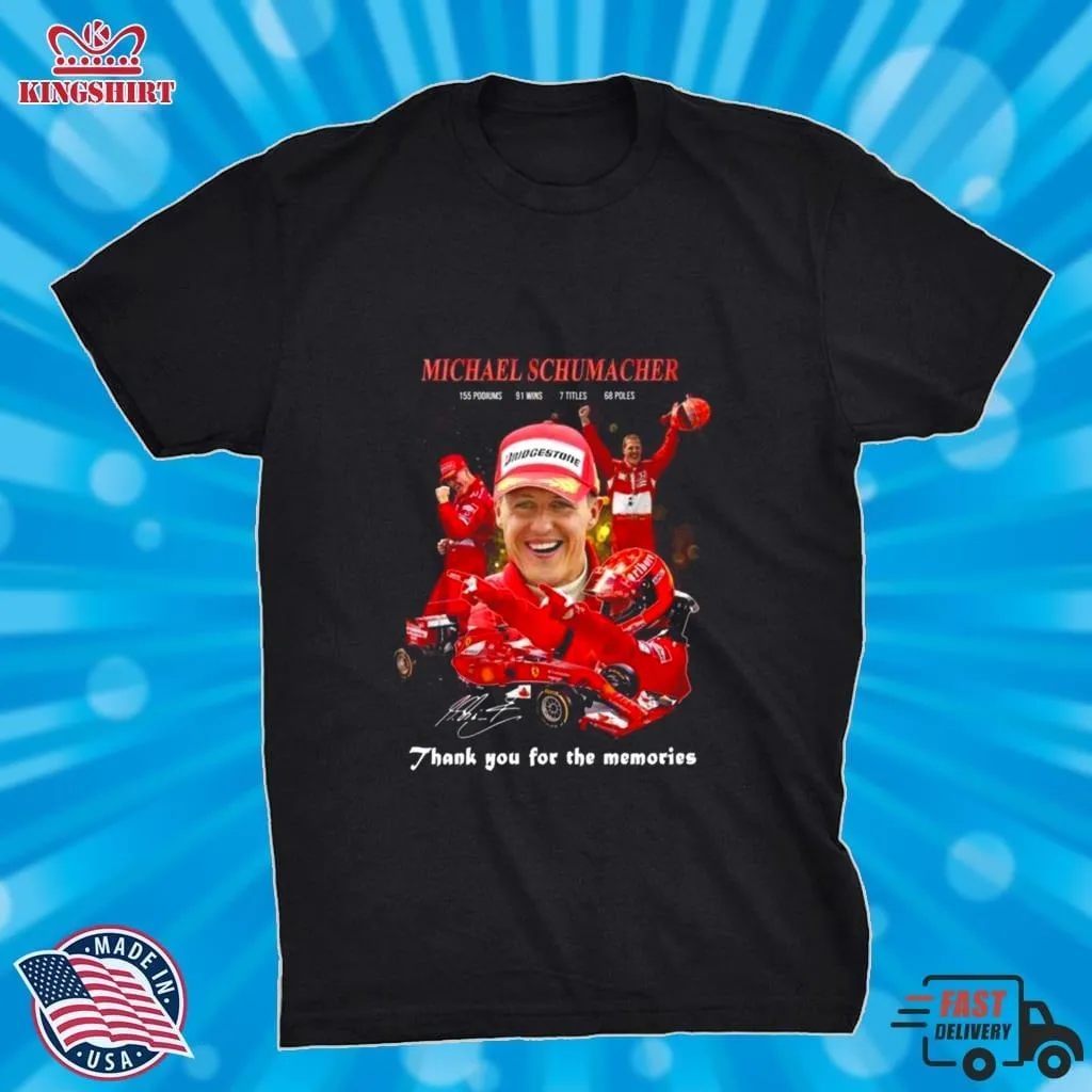 Michael Schumacher Thank You For The Memories Signature 2023 Shirt Unisex Tshirt Trending